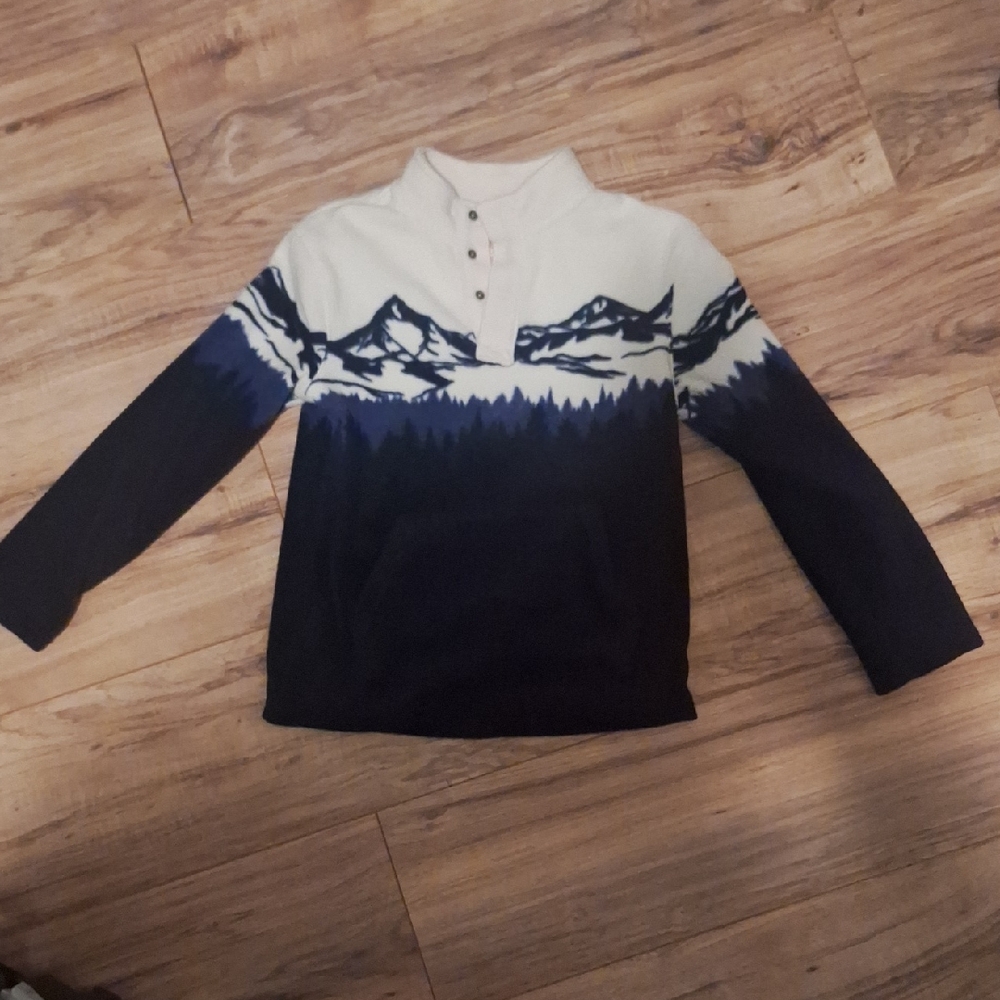 Cat & Jack Navy and White Mountain Sweater
